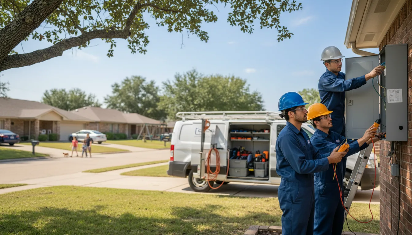 Certified electrician providing emergency electrical services in Palestine, TX